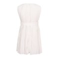 thumbnail image 2 of Little Girls White Belted Summer Chiffon Pleated Dress 7, 2 of 2