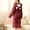 Wine, variant on Mens Bathrobe, Women's Fashion Robe Bathrobe Lengthening Keep Warm Lapel Same Style For Men And Women Long Sleeve, Womens Gifts, S