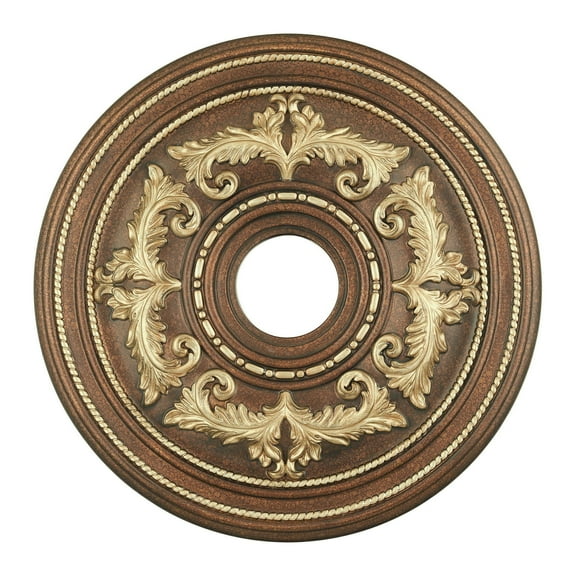 Livex Lighting Ceiling Medallion in Palacial Bronze with Gilded Accents