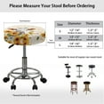 thumbnail image 6 of ZIATUBLE Sunflower Cow Round Stool Dust Covers Cow Print Stool Seat Cover Protector for Upholstered Furniture Size L Non Slip Stool Seat Replacement Cover 2 Pcs Home Stool Covers, 6 of 6