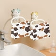 thumbnail image 6 of Brown Black Cow Pattern Dish Towels 6 Pack Kitchen Cleaning Dish Cloths Absorbent Reuseable Cleaning Cloths 11'' x 11'', 6 of 9