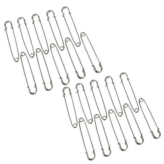 20 PCS 4 Inch Large Metal Safety Pin--Big and Strong Enough to Hold Heavy-Weight Fabrics and Materials Canvas
