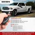 thumbnail image 2 of Key Fob Replacement for Ram 1500 2013-2021, Ram 2500 3500 4500 5500 2013 2014 2015 2016 2017 2018 Pickup Truck Keyless Entry Remote Control Start Car Keys, GQ4-53T, 433 MHz, 2-Pack, 2 of 9