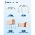thumbnail image 6 of CazToi Outdoor Portable Storage Shed Roll-Up Door Vent 240G Heavy-Duty Waterproof PE Tarp UV Resistant for Motorcycle Firewood Garden Tools, 6 of 6
