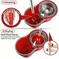 thumbnail image 4 of Spin Mop And Bucket With Wringer Set, 360° Mop And Bucket System With 3 Microfiber Mop Refills And 61" Extended Handle For Floor Cleaning, 4 of 9