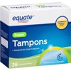 Equate Super Regular Unscented Plastic Applicator Tampon, 40 Count