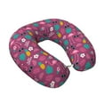thumbnail image 2 of Disketp Summer Flamingo Travel Pillow Memory Foam Neck Pillow Support Pillow for Camping, Sleeping Rest Cushion Airplane Pillow, 2 of 8