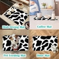 thumbnail image 3 of Coffee Mat Coffee Bar Mat 12"x19" Hide Stain Absorbent Rubber Backed Quick Drying Mat Fit Under Coffee Maker Espresso Machine Kitchen Counter, Cow Print, 3 of 6