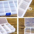 thumbnail image 3 of FLONOZZ 4 Pack Clear Plastic Jewelry Organizer With 10, 15, 24, 36 Compartments For Daily Organizers, 3 of 6