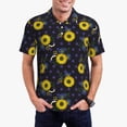 thumbnail image 5 of Wukai Sunflowers Men’s Polo Shirts,Quick-Dry Athletic Shirt,Classic Fit Shirts-, 5 of 8