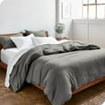 thumbnail image 2 of Bare Home Sandwash Microfiber Duvet Cover & Sham Set, King, Frost Gray, 3-Pieces, 2 of 7