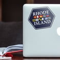 thumbnail image 5 of Die Cut Sticker Rhode Island, Nautical Flags, Contour Vinyl Sticker 3 to 6 inches, (Waterproof Decal for Cars, Water Bottles, Laptops, Coolers), Large, 5 of 5