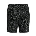 thumbnail image 4 of Naloa Spider Web Black Men's Short Pajama Pants, Lounge Comfort Shorts with Elasticized Waistband and Side Pockets - XX-Large, 4 of 9