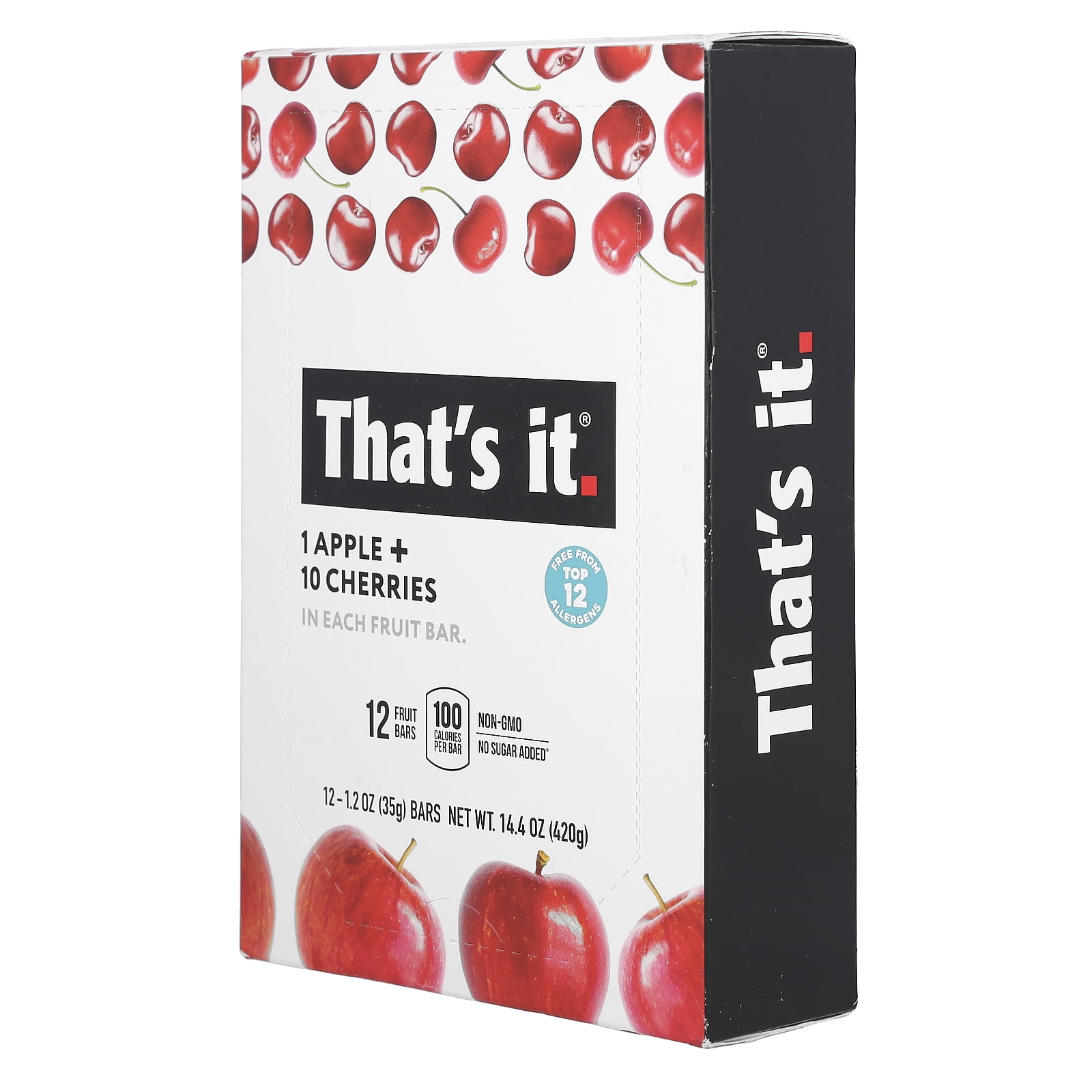 That's It, Fruit Bar Apple + Cherry, 12 Ct