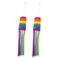 thumbnail image 4 of Raindrops Bright Rainbow Windsock Flags for Outdoor Yard and Garden Decoration Made of Polyester 2Pcs, 4 of 8