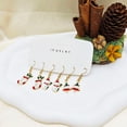 thumbnail image 5 of Pendientes de muñeco de nieve Fengguishuang 6 uds con campana tridimensionales de Navidad, 5 of 5