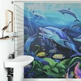 thumbnail image 4 of Marvels of The Sea Shower Curtain Fabric Bathroom Decor with Hooks, 4 of 8