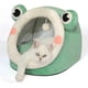 thumbnail image 1 of Linda cama para gatos, encantador iglú de terciopelo de cristal para interiores para gatos y perros pequeños, cálida cama nido para dormir en cueva para cachorros y gatitos, rana verde, M., 1 of 5