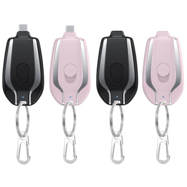 5V 1500mah Llavero Banco de energía Mini cargador portátil inalámbrico (Tipo C negro)