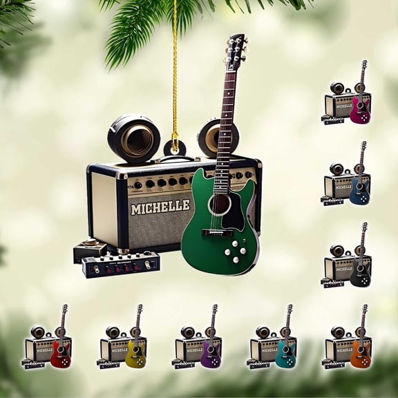 Personalized Guitar Ornament, Electric Guitar Ornament, Guitar Christmas Ornaments 2025, Acoustic Guitar Christmas Ornament, Guitar Christmas Ornaments Guitarist Gift Musical Instruments Xmas (G4)