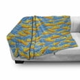 thumbnail image 3 of Yellow Submarine Soft Flannel Fleece Blanket, Pop Art Style Retro Underwater Theme Classical Submarine Design Print, Cozy Plush for Indoor and Outdoor Use, 50" x 60", Yellow and Blue, by Ambesonne, 3 of 6