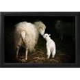 thumbnail image 2 of Sheep with a Lamb Standing in the Doorway of the Barn Maternal Instinct, Animals Framed Art Print Wall Art by Katarzyna Mazurowska Sold by Art.Com, 2 of 6
