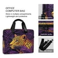 thumbnail image 4 of Laptop Bag Laptop Briefcase 15.7 x 3 x 11.8 Inches Laptop Bag Briefcases Laptop Storage Travel Laptop Bag Work Laptop Bag Jungle Purple Leopard Pattern, 4 of 8