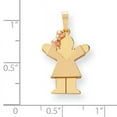 thumbnail image 2 of Beautiful 14k Two-Tone Small Girl on Left Engravable Charm, 2 of 2