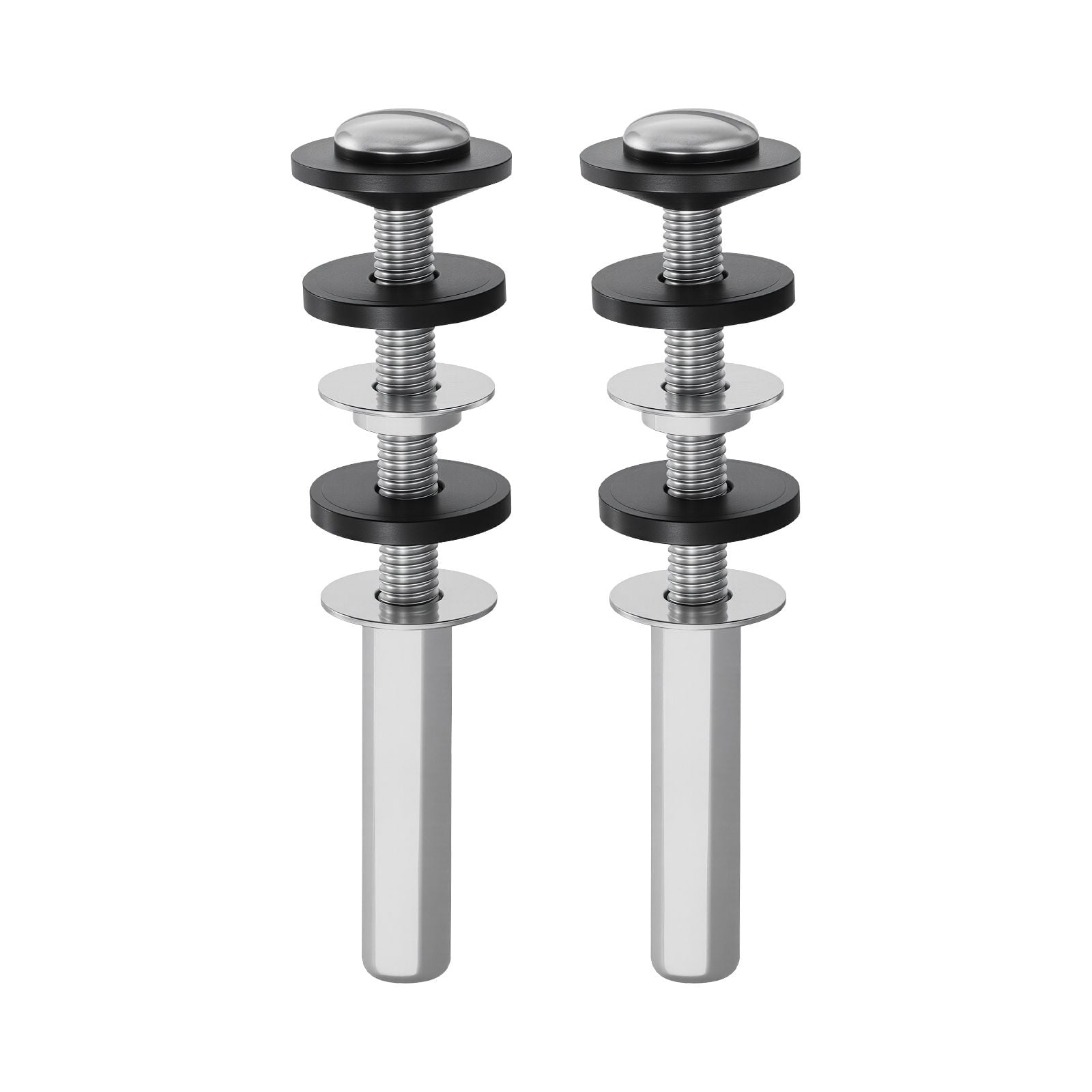2-in-1 Universal Toilet Bolts Set for Seat & Tank, Quick Replacement Heavy Duty Mounting Hardware, Universal Fit Toilet Bolt Kit for Bathroom Repair