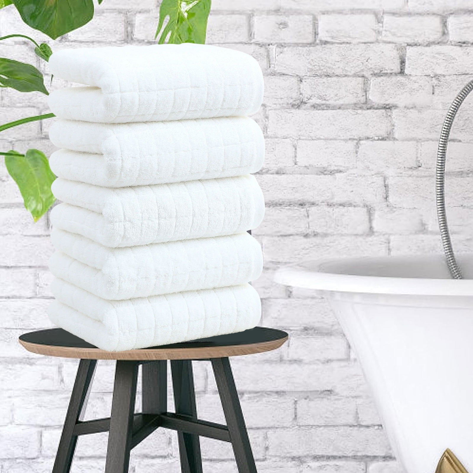 Thick Hotel Style Towel Set, Soft Bath Towels, Modern Abstract Pattern, Luxurious Spa Feel, High Absorbency, Eco-friendly Cotton Blend, Spa Quality Fabric, Travel Packing Friendly, Gym
