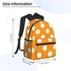 thumbnail image 2 of Easygdp Orange And White Polka Dot Mochila Casual para Portátil, Mochila para Escuela, Viajes, Negocios, 2 of 6