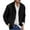 Black, variant on WREESH Men's Cotton Linen Shirts Thin Jacket Solid Casual Turn-Down Collar Long Sleeve Button Down Shirts Gray