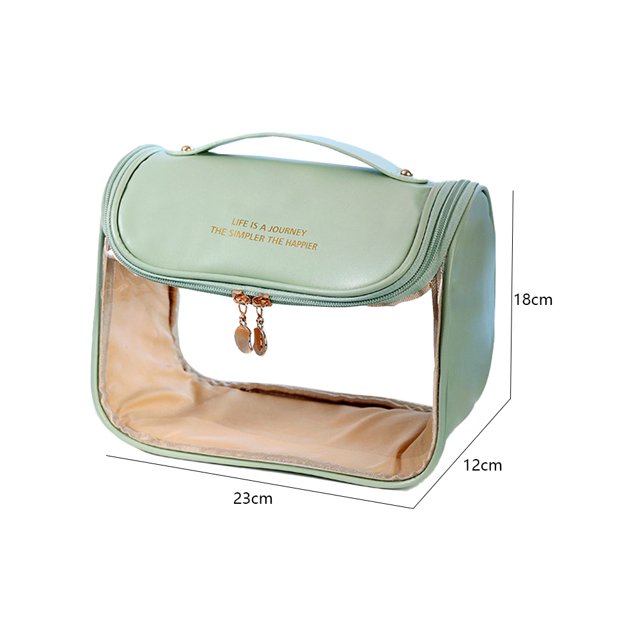 Bolsa de cosméticos de PVC de gran capacidad con bolsa de almacenamiento de cosméticos con gancho para regalos de vacaciones Hugtrwg Cuidado Belleza