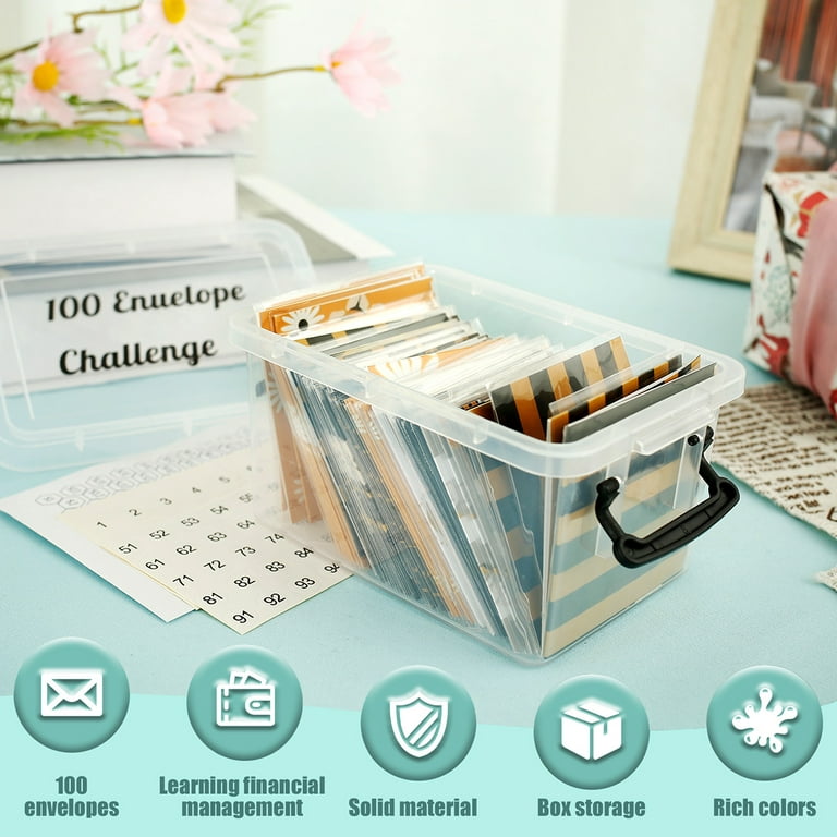 Cash Stuffing 100 Envelope Challenge Tracker Stickers 2 sheets individ –  TastefulArtisan
