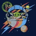 thumbnail image 2 of Boy's Star Wars: The Mandalorian Grogu Space Adventure Graphic Tee Navy Blue Medium, 2 of 4