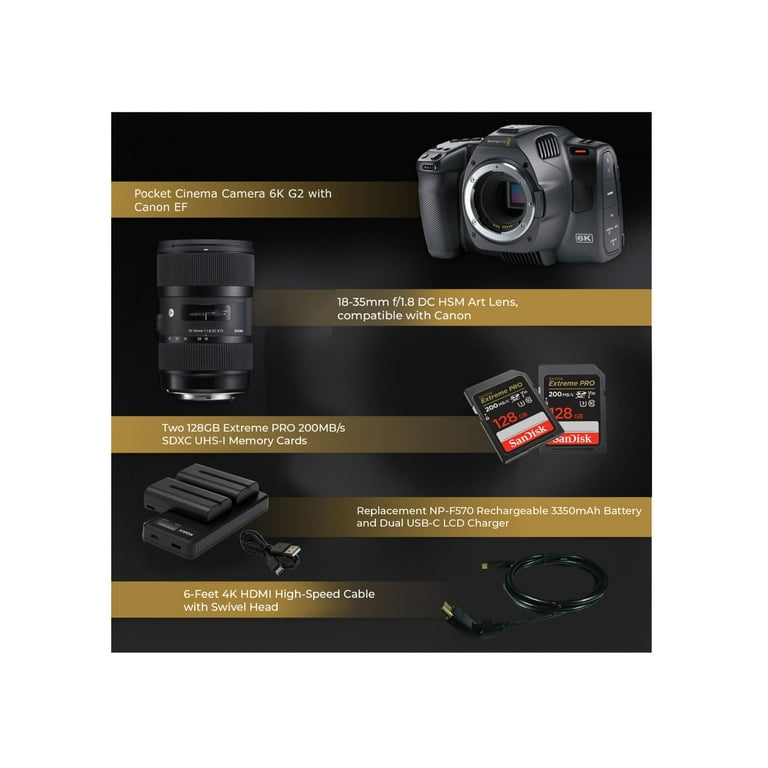 Blackmagic Pocket Cinema Camera 6K G2 (Canon EF) with Sigma