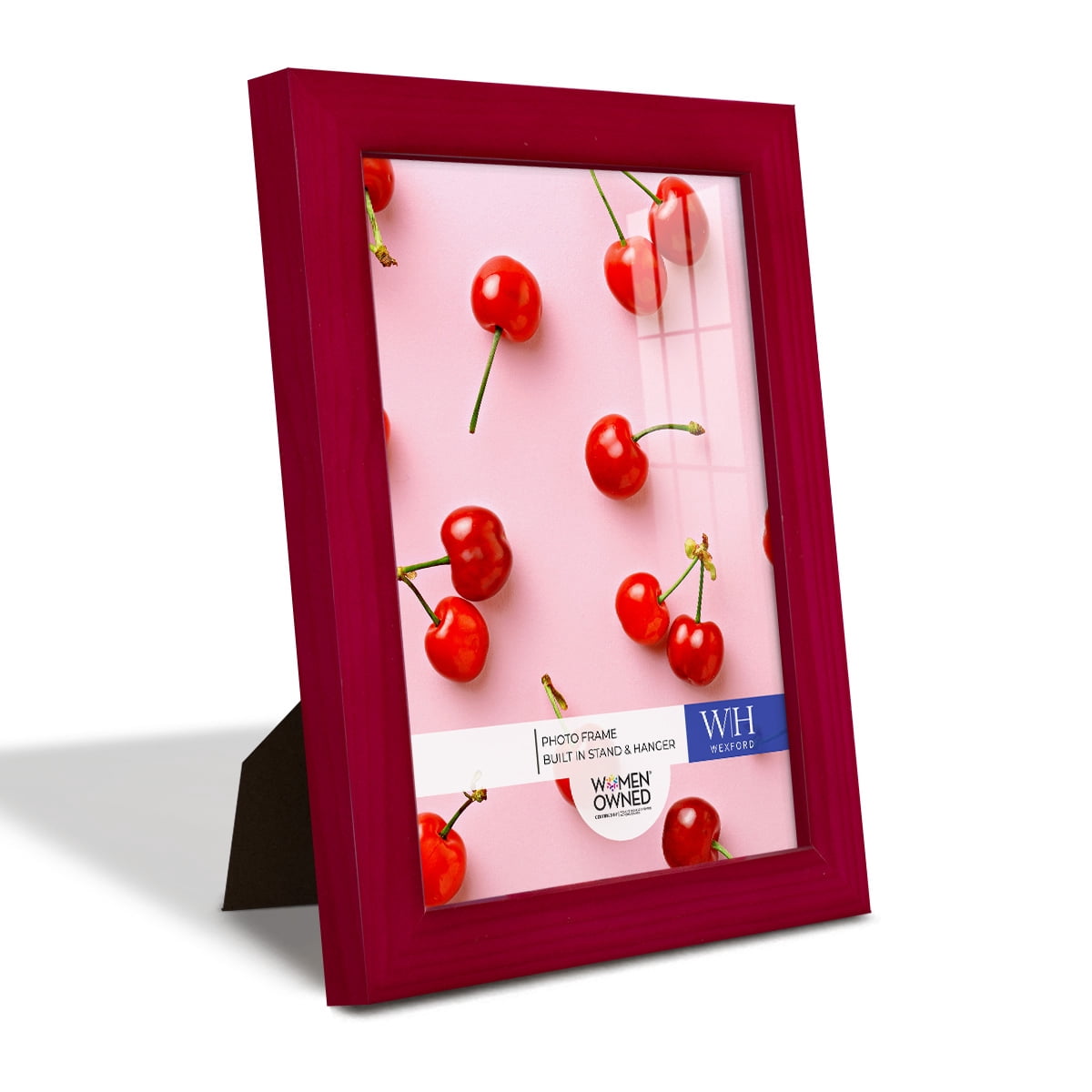 Woodgrain 6 in. x 8 in. Cherry Red Picture Frame Set (Set of 4)