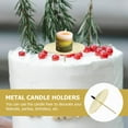thumbnail image 4 of YSNOOWE 12Ud Fijador De Velas Metálico Dorado Para En Hogar Festividades, 4 of 7