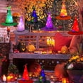 thumbnail image 4 of Sombrero de bruja luminoso con luz LED para Halloween, decoración para exteriores, jardín, fiesta de adultos, graduación, disfraz, 4 of 4