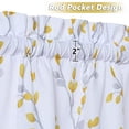 thumbnail image 3 of Kitchen Curtain Valance, Leaf Floral Print Valance Curtains for Windows, 54" W x 15" L, 1 Panel, Yellow, 3 of 7