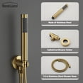 thumbnail image 5 of Boyel Living 10 in Shower System Wall Mounted Rain Shower Head with Handheld Shower Two-function copper Bathroom Shower Set Brushed Gold, 5 of 8