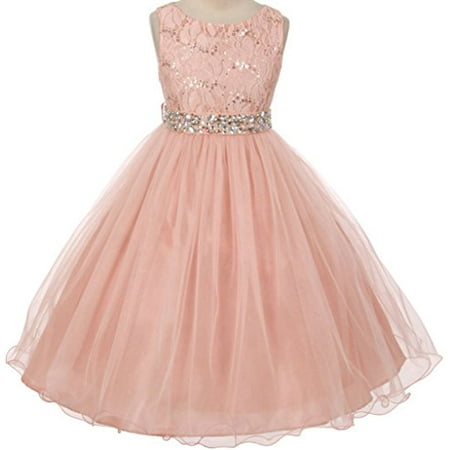Bny Corner Flower Girl Dress Wedding Pageant Rhinestone