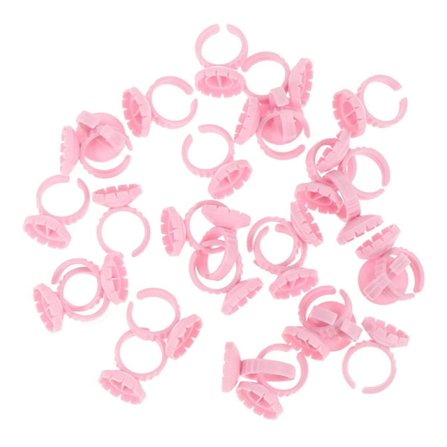 200pcs Faux Porte-Colle pour Cils Anneaux de Colle pour Extensions de Cils Porte-Colle pour Extensions de Cils Cils avec de la Colle Anneaux de Tatouage Tasses de Colle pour Cils Maquillage