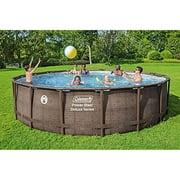 Coleman Power Steel 18’ x 48” Round Metal Frame Above Ground Pool Set