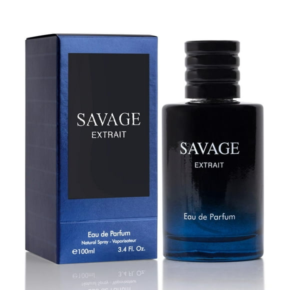 Savage Extrait Eau De Parfum para hombres Notas altas de pomelo y especias embriagadoras Notas base de esencia de lavanda y colonia de madera rica para uso diario, días de trabajo, cita romántica Eleg