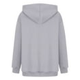 thumbnail image 2 of Womens Oversized Hoodies Long Sleeve Drawstring Lightweight Hooded Sweatshirt Casual Loose Pullover Tops, 2 of 5