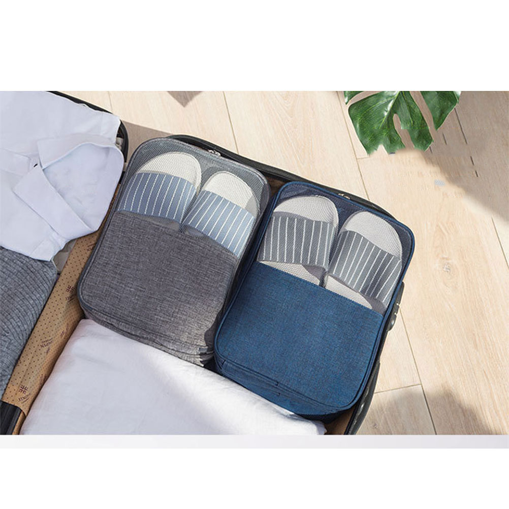 LOLIPPYY Grey Travel Shoe Storage Bag with Large Capacity and Versatile Design for Convenient Shoe Organization and