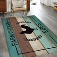 thumbnail image 2 of Chicken Eggs Area Rugs 4x6 ft Farmhouse Animal Teal Green Wood Grain Washable Rug Non Slip Indoor Carpet Absorbent Floor Mat for Living Room Bedroom Dining Room, 2 of 9