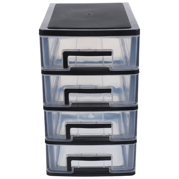MIPCASE Black Multi-Layer Drawer Storage Box for Closet and Desktop, Plastic Organizer for Neat and Tidy Furniture Storage