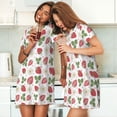 thumbnail image 4 of Rocae Strawberry for Nightgowns for Women Sleep Shirts Short Sleeve Nightshirt Pullover Nightdress, 4 of 6